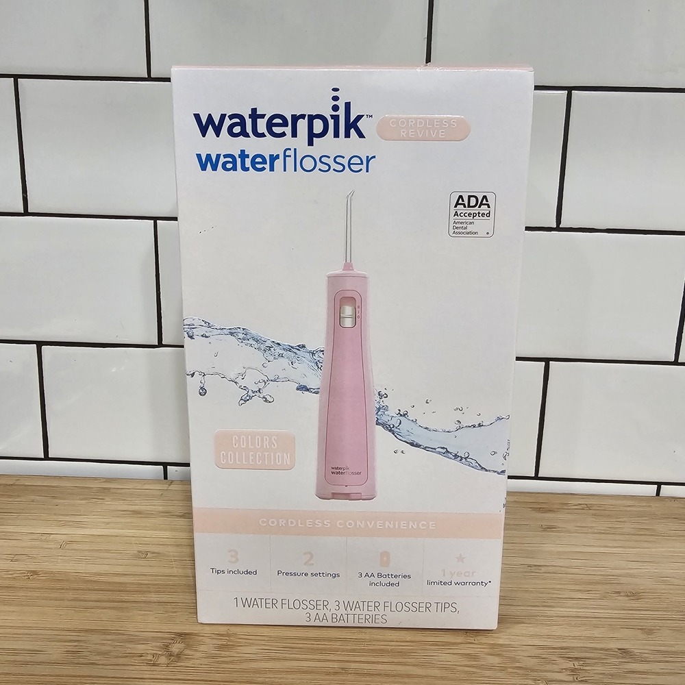 Waterpik Cordless Revive Waterflosser Pink Colors Collection New/ Sealed